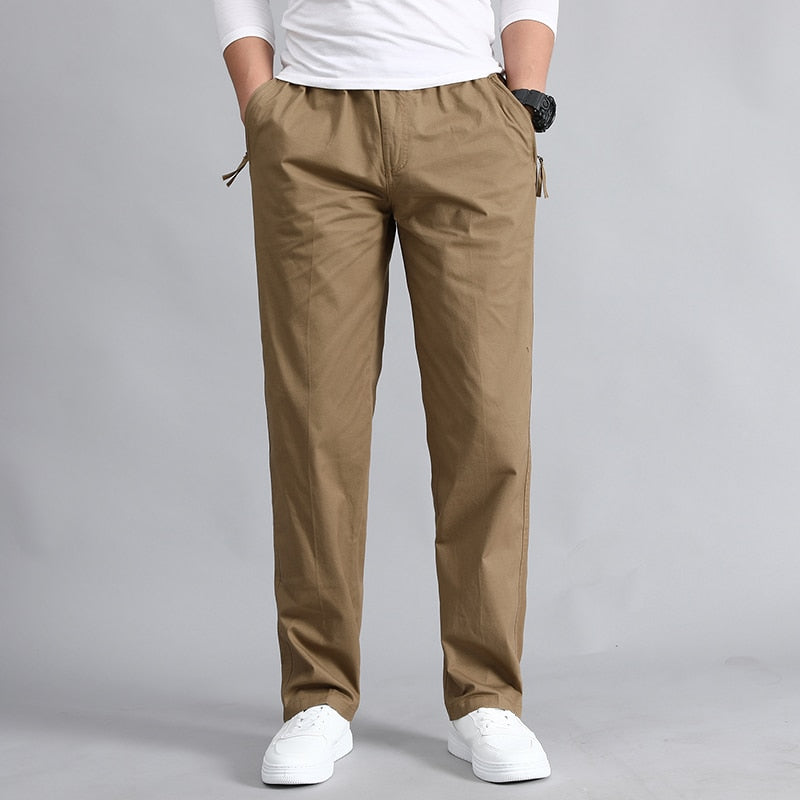 Men Casual Cotton Multi-Pocket Cargo Pants