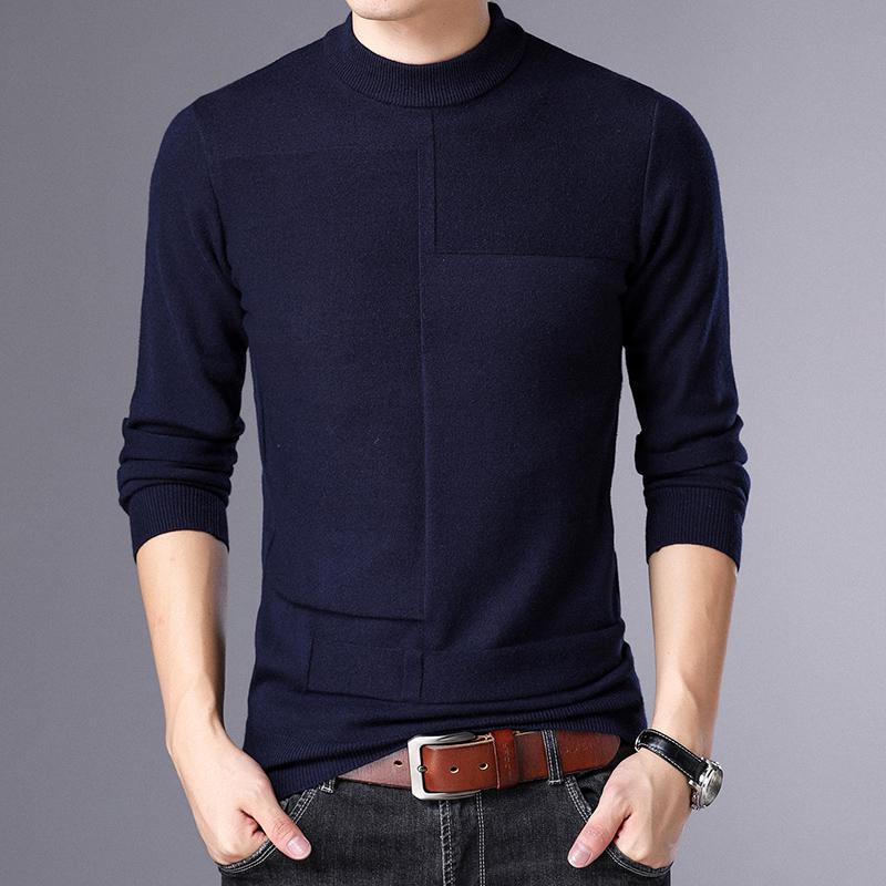 Men's Casual Knit Pullover Crew Neck Sweater