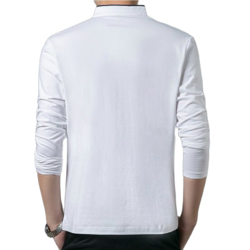 Men's Casual Solid Long Sleeve Button Shirt