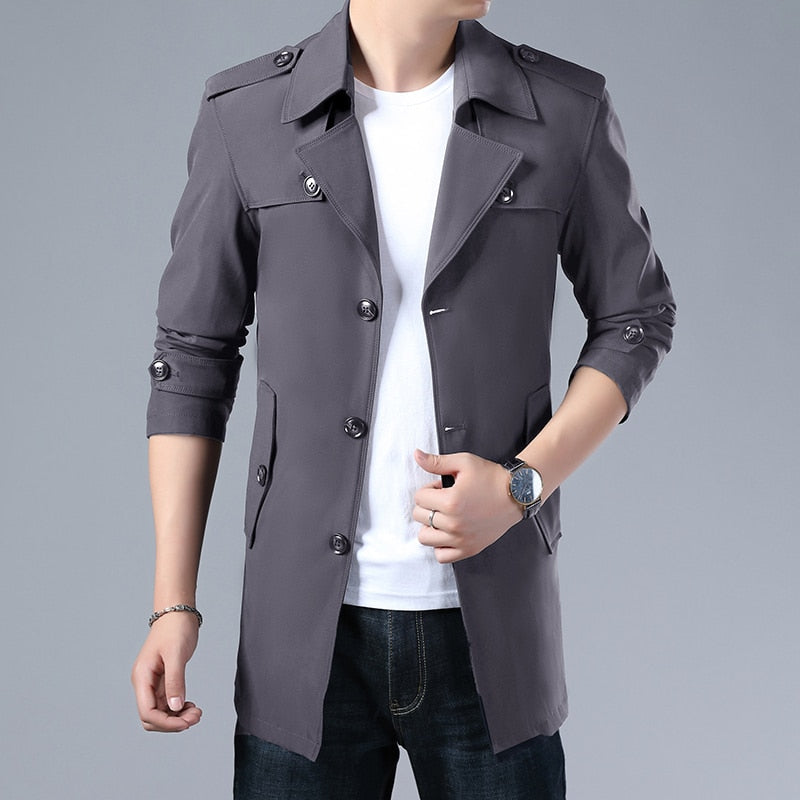 Men's High-Fashion Trench Jacket