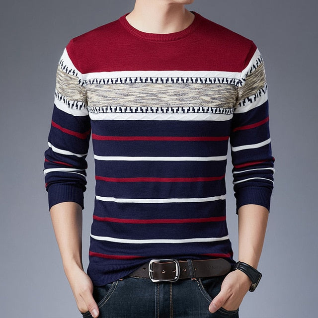 Men's Casual Knitted Pullover Sweater