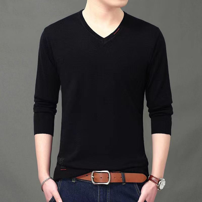 Men's Casual V-Neck Knitted Sweater