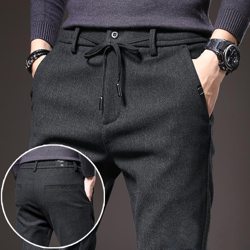 Men's Casual Solid Straight Trousers