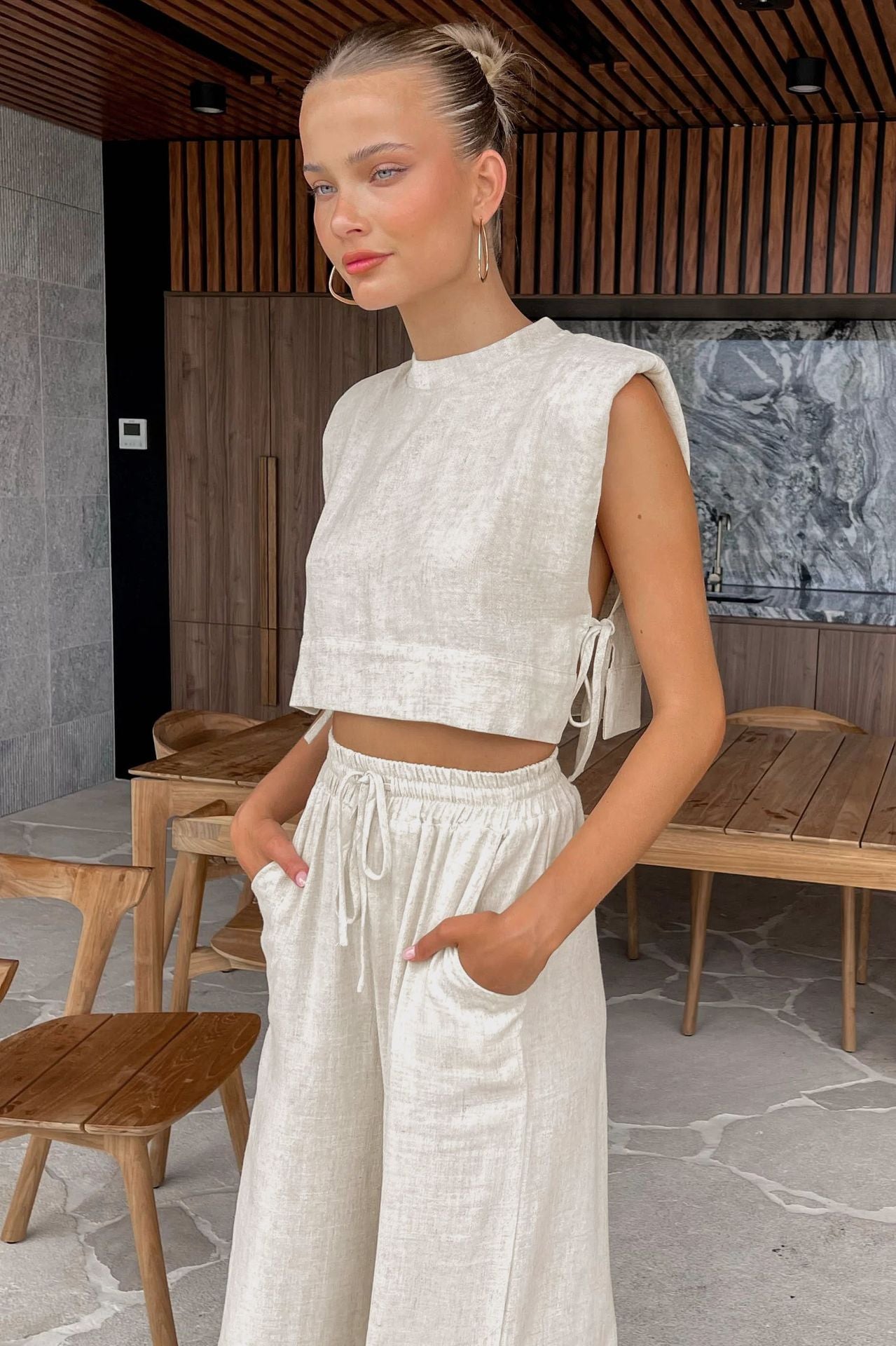 Women’s Summer Linen Loungewear Set