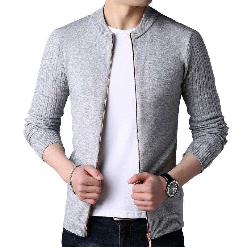 Men Casual Slim Fit Knitted Cardigan Sweater