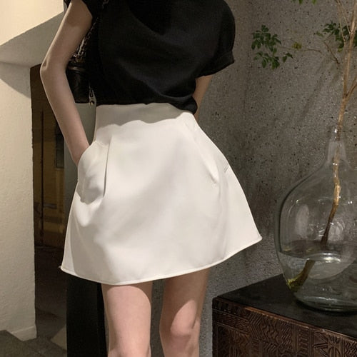Casual Short Puffy High-Waist Skirt