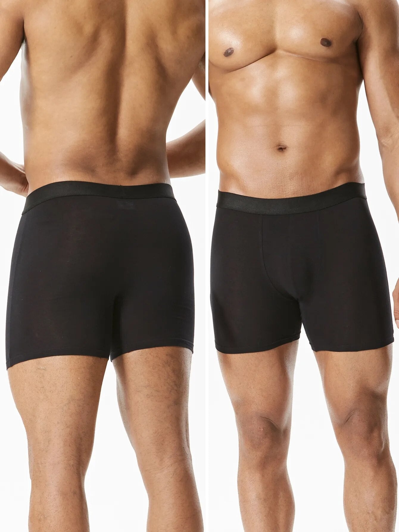 Men's Mid-Long Cotton Boxer Shorts, 7-Pack