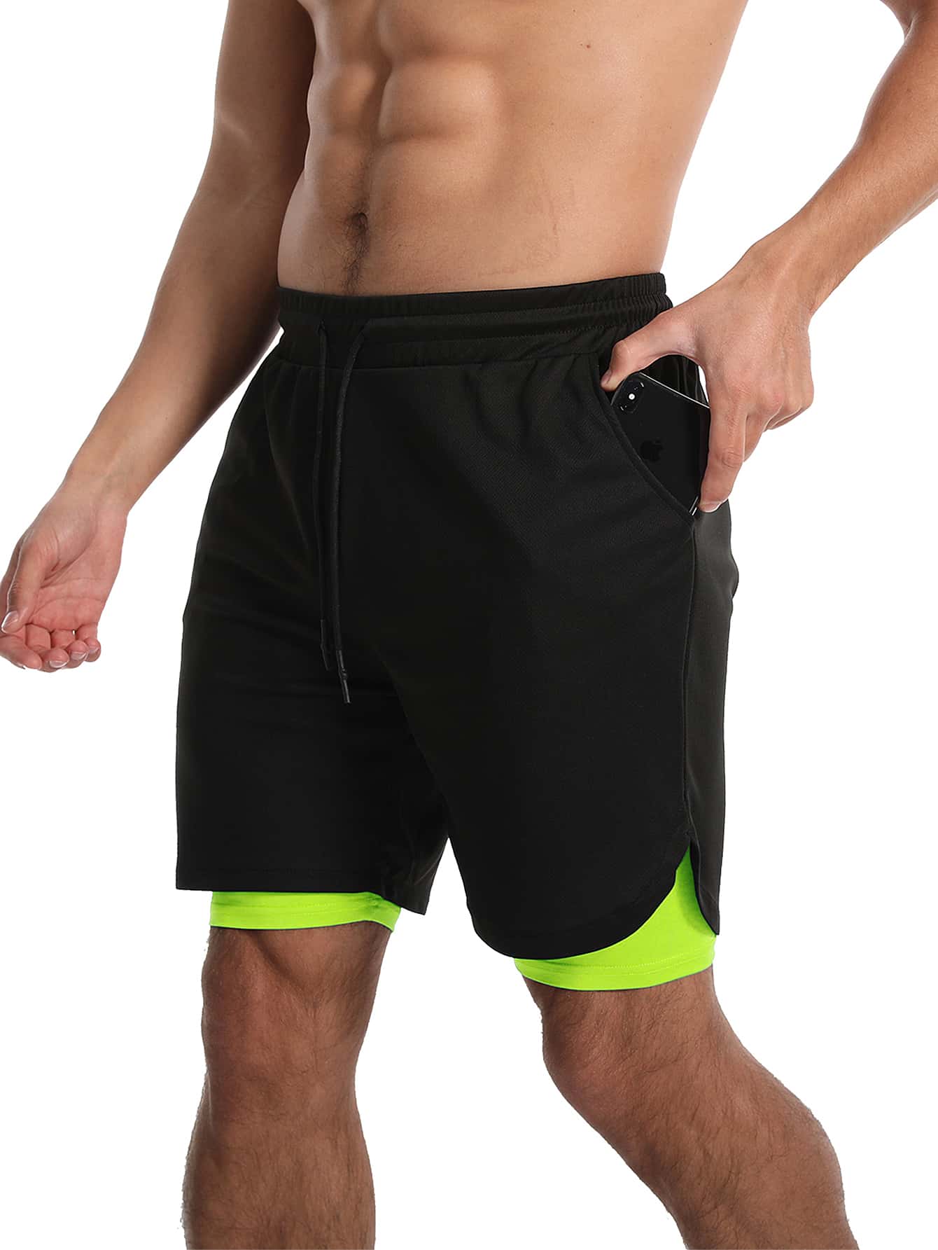colorblock sweat shorts