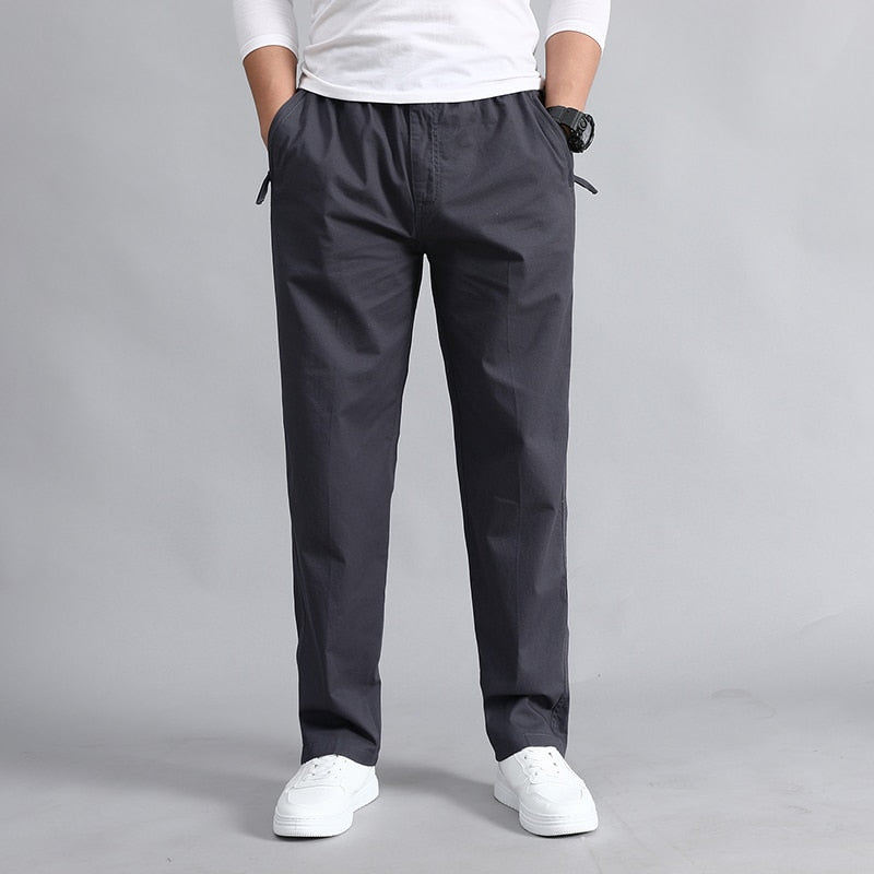 Men Casual Cotton Multi-Pocket Cargo Pants