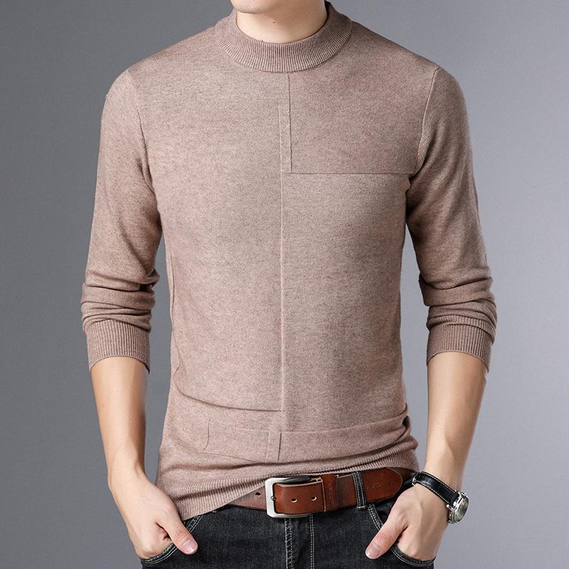 Men's Casual Knit Pullover Crew Neck Sweater