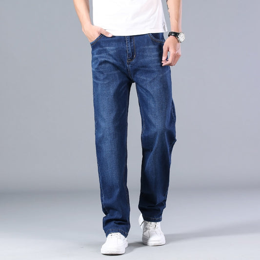 Men's Stretch Loose Straight Denim Jeans