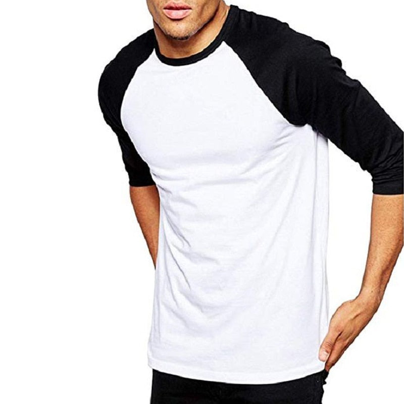 Men's Casual Long-Sleeve Round Neck Shirt