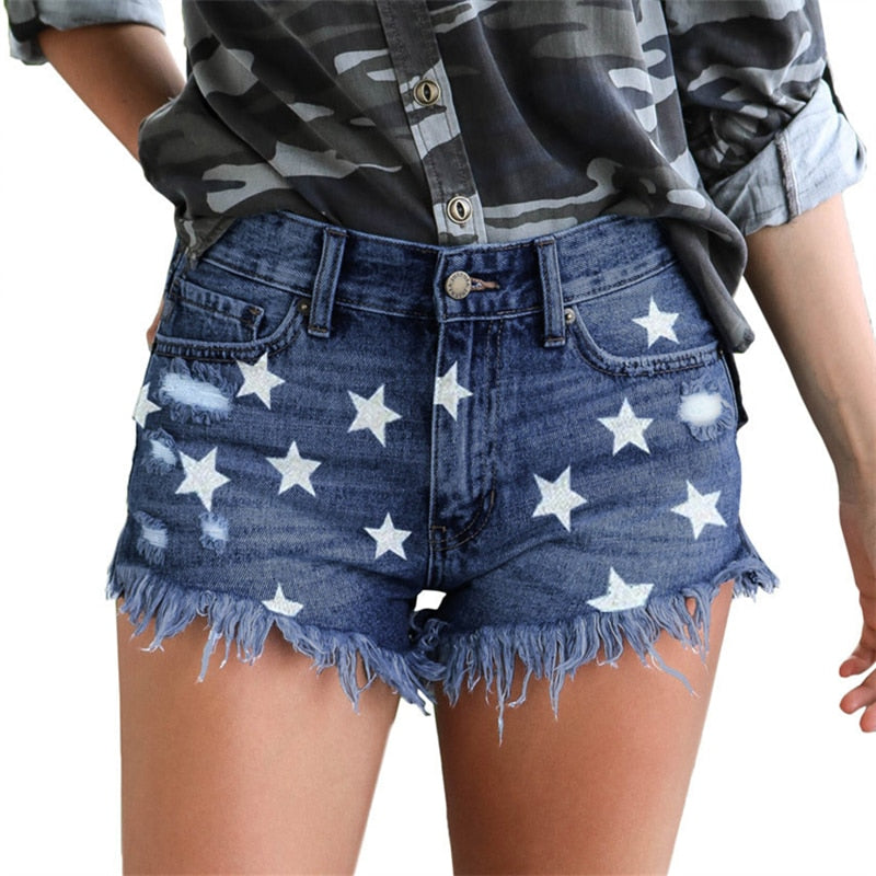 Women’s French Style Broken-Hole Shorts